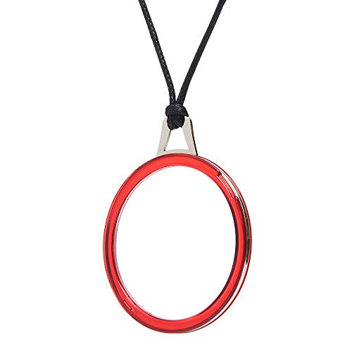 TERAISE Necklace Reading Glasses Novel Pendant Readers Lightweight Portable Anti-loss Reading Glasses with Exquisite Metal Case for Women and Men(1.0X)