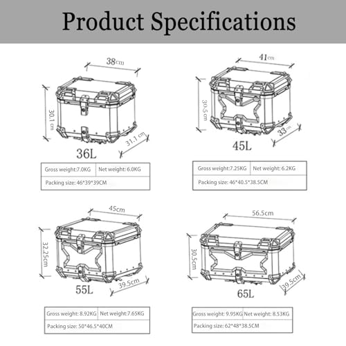 Boite de queue de moto Suzuki Katana valise arriere de qualite 55L - 3