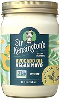 Sir Kensington's Vegan Mayo Avocado Oil Keto Diet Certified Gluten Free Certified Vegan Soy Free Non- GMO Project Verified Shelf-Stable 12 oz