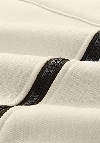 FLITAY Women Casual Long Sleeve Fashion Solid Color Jacket V Neck Loose Winter Zipper Coat with Pockets4