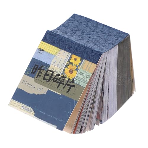Beaupretty Material para Scrapbooking 400 Hojas Papel Decorativo Vintage Retro para Álbumes de Recortes, Diario Creativo, Manualidades Diy, Papel Collage para Proyectos Artísticos
