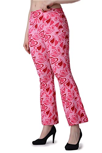 Image of POPWINGS Casual Marble Print Bell Bottom Trousers for Women || Flare Fit Women Trousers for Summer || Stylish Western Regular Fit Casual Bell Bottom Trousers for Women