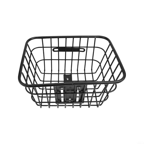 Panier avant amovible en fer noir résistant pour sécuriser vos charges à vélo