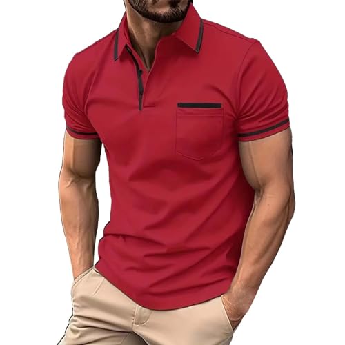 Polos Homme Manches Courtes Sport Tennis Shirt Respirant...