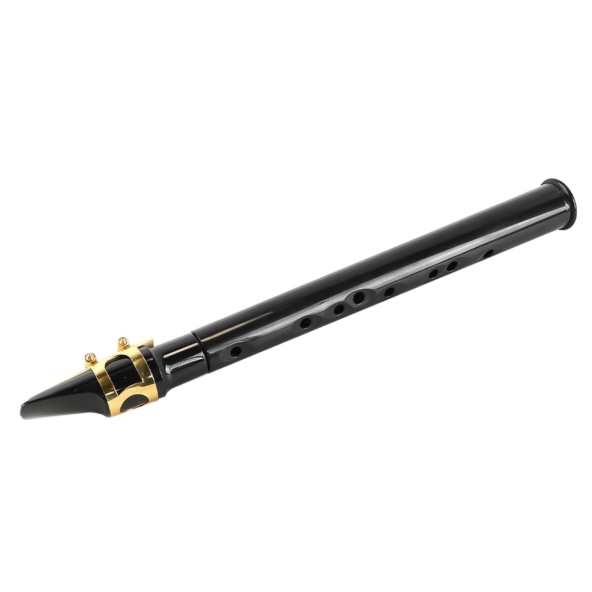 Kit de saxofón Alto de Bolsillo con 4 cañas, 8 Almohadillas dentales, Tablas de digitación y Bolsa de Transporte (Negro)
