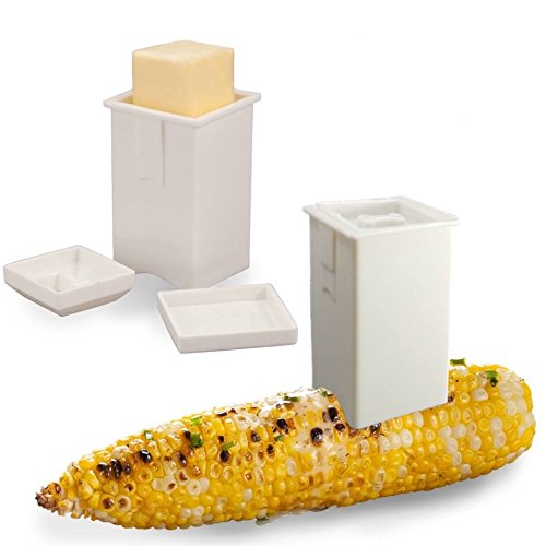 Happy Sales HSCBS-2 Corn Butter Spreader (Set of 2), White