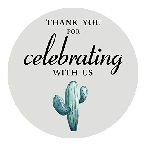 MAGJUCHE Prickly Cactus Thank You Stickers Fiesta Wedding Bridal Baby Shower Birthday Party Sticker Labels for Favors