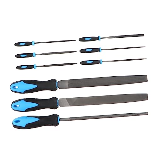 VILLCASE Fine Craftsmanship Piece Steel File Set Round Triangle Files for Wood Carving Metal Tool