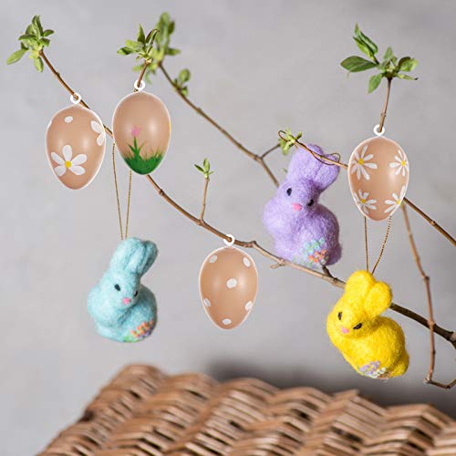 Toddmomy 20Pcs Easter Egg Ornaments Plastic Easter Eggs Easter Hanging Eggs for Easter Party (Egg Color), 4x4x6cm - Image 2