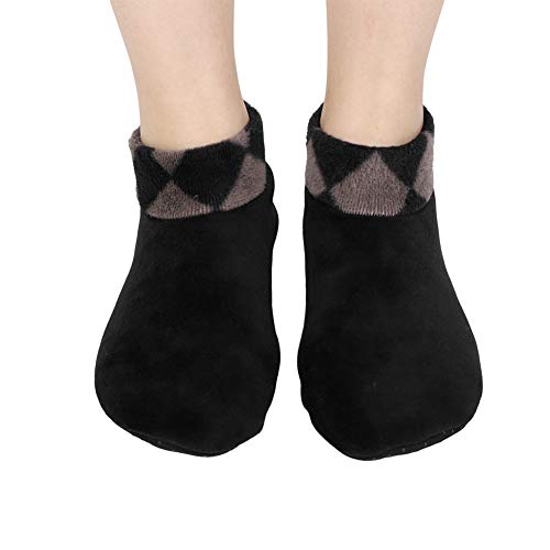 Image of Womens Non Slip Grip Socks Leopard Print Soft Cozy Thick House Indoor Boot Sock Shoes Winter Thermal Fleece Slipper Socks