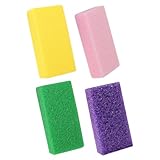 IMIKEYA 4 Stück Fußfeilen Hornhautentferner Pu Schaum Pediküre Raspel Bunt Wiederverwendbar Sanftes Peeling für Weiche Glatte Fußhaut