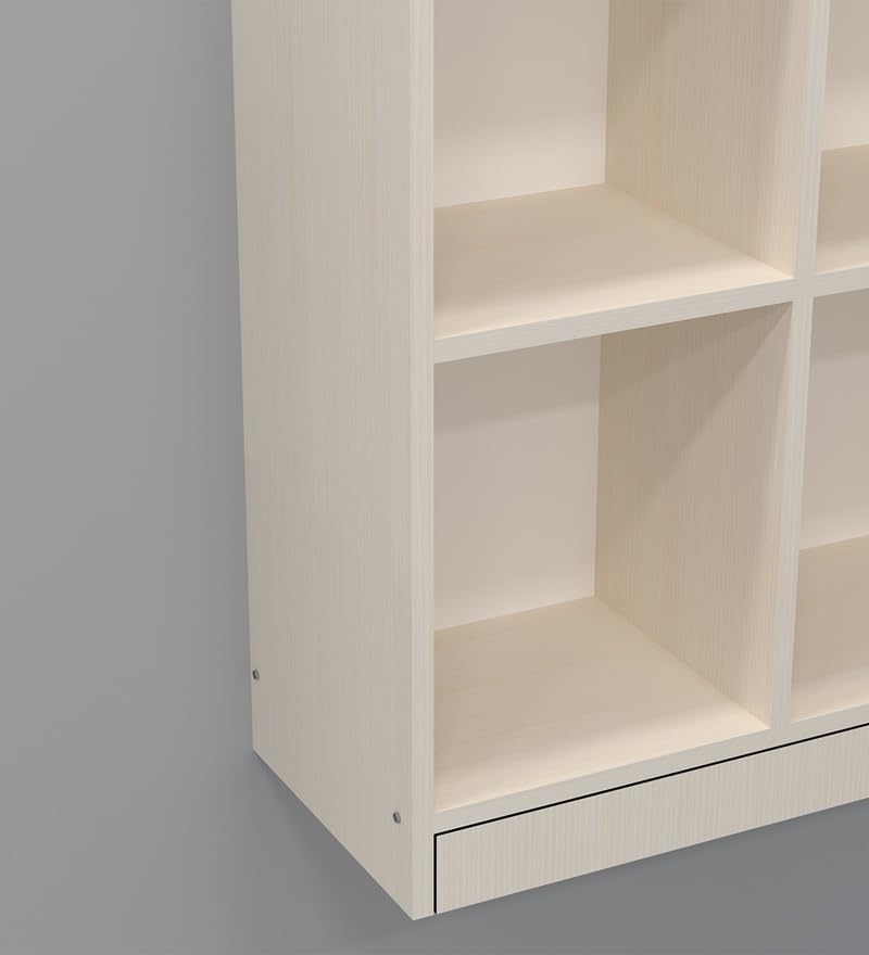 Image of SPECIALITY PANELS 8 Cube Bookshelf with Open Shelves, White, 73x176 cm, Carpenter Assembly Provided