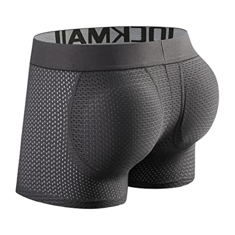 JOCKMAIL Calzoncillos bóxer para hombre transpirable acolchados, gris, XL Cover