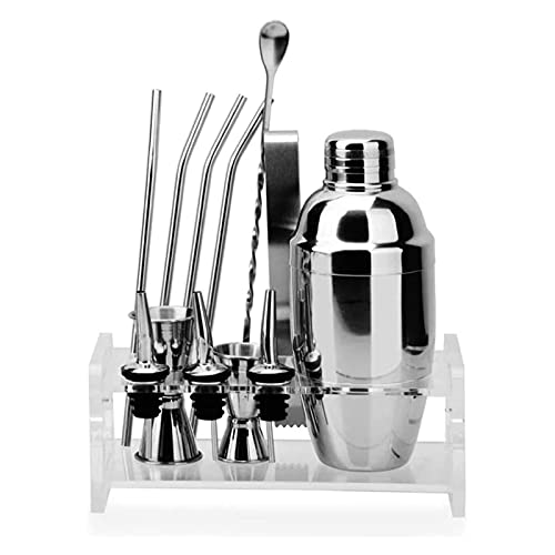 Set de Coctelera Profesional con 12 Piezas Acero Inoxidable