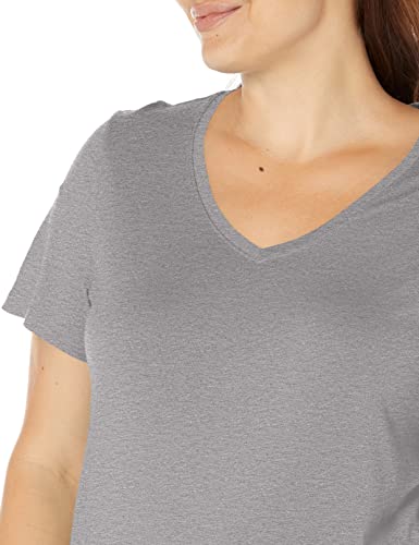 Image of HUE Womens Sleepwell Basic Short Sleeve V-Neck T-Shirt for Lounging Or Sleeping, Made with Temperature Regulating Technology