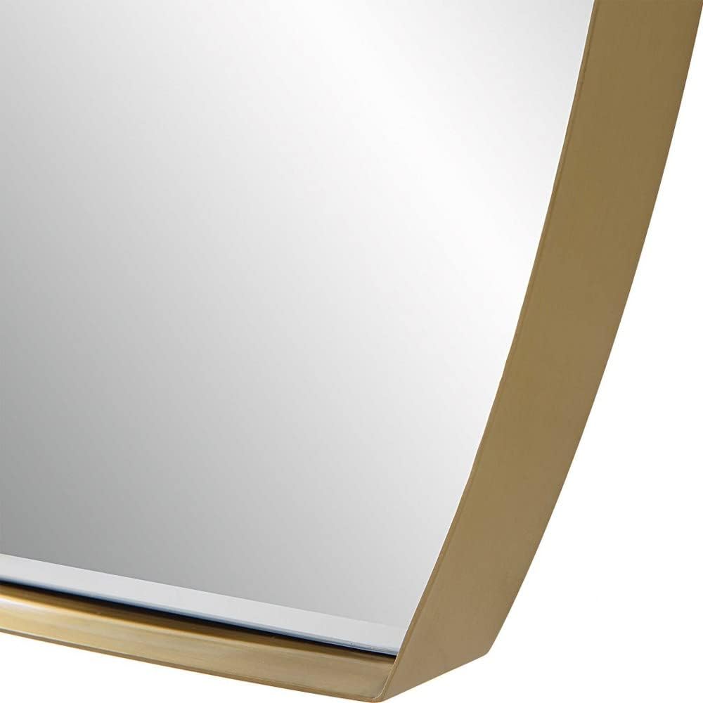 Portal Brass Plated Steel Wall Mirror, 32" x 20"