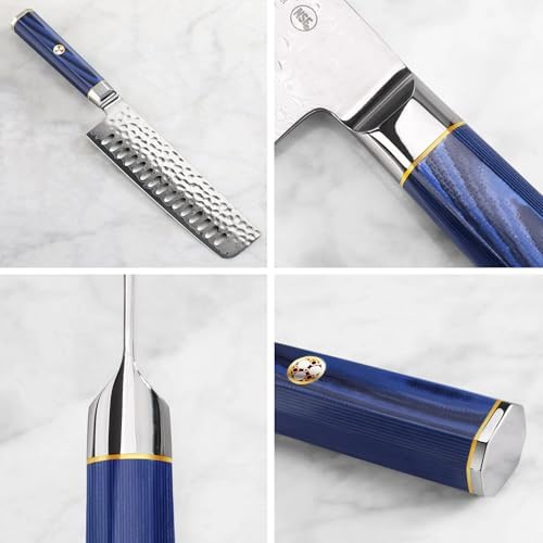 Cangshan KITA Series Nakiri Knife, High Carbon X-7 Damascus Steel, 505491 (7-Inch) - Thumbnail 4