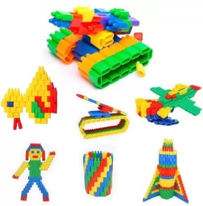 Image of Building Blocks Toys for Kids Education 150 Bullet Blocks (Multicolor)