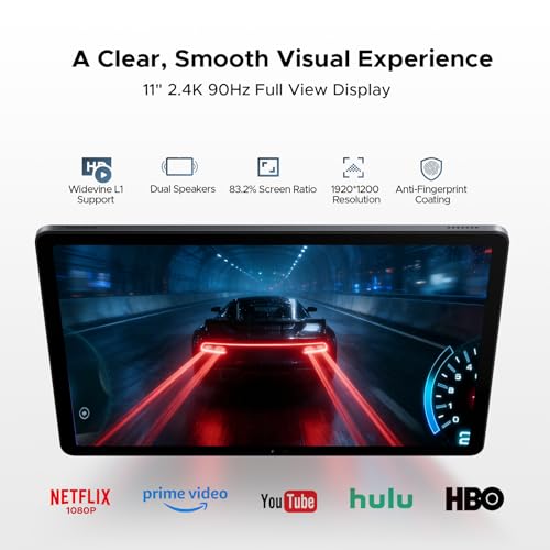 Image of P11 Pro 11 Inch Tablet with Android 16 & Gemini AI, 48GB RAM+128GB ROM /2TB, T7250 Octa-Core, 8800mAh /18W, 120Hz, 5MP+13MP, GPS, FM, Face ID,OTG,5G WiFi, Tablet with Keyboard Stylus