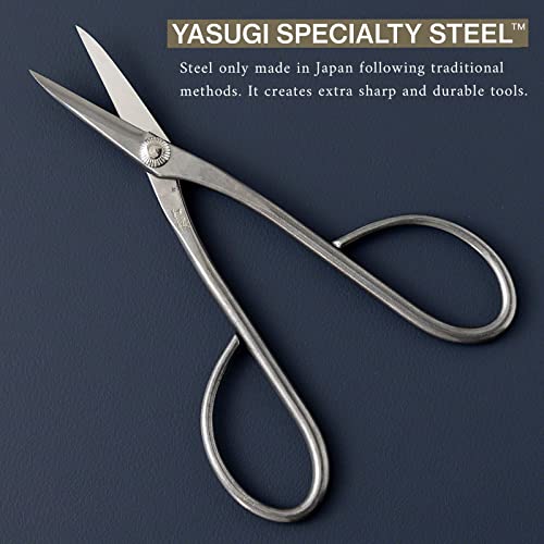 Wazakura Yasugi Stainless Steel Made in Japan Satsuki Bonsai Scissors 7.09" (180 mm), Hasami Pruning and Trimming Shears - Image 2
