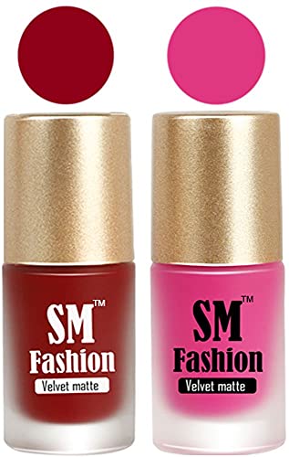 Image of Nail Polishes, Berry Pink -Pink Velvet Matte Nail Paint Combo Set of 2 Pcs 7ml each
