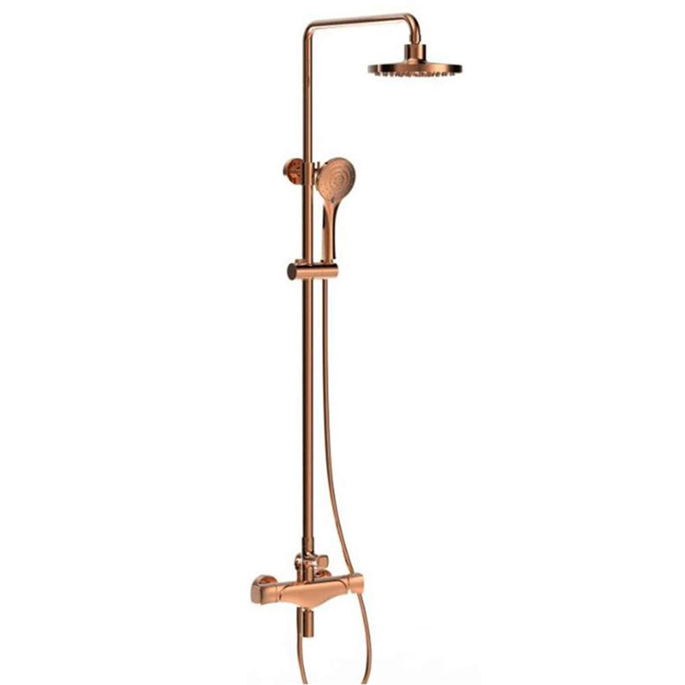 Mitigeur de douche encastré en cuivre noir pour baignoire avec bec orientable