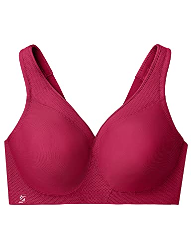 Glamorise Full Figure Plus Size Magiclift Seamless Sports Bra Wirefree #1006 Ruby Red #TOP4