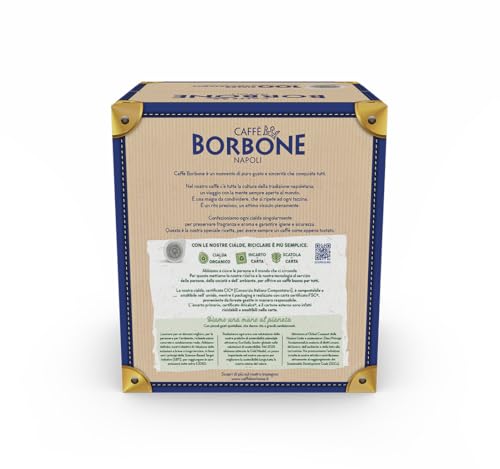 Caffè Borbone Kompostierbare Kaffeepads, Blaue Kaffeemischung - 100 Pads - Kompatibel mit ESE System Papier Pads 44 mm 4