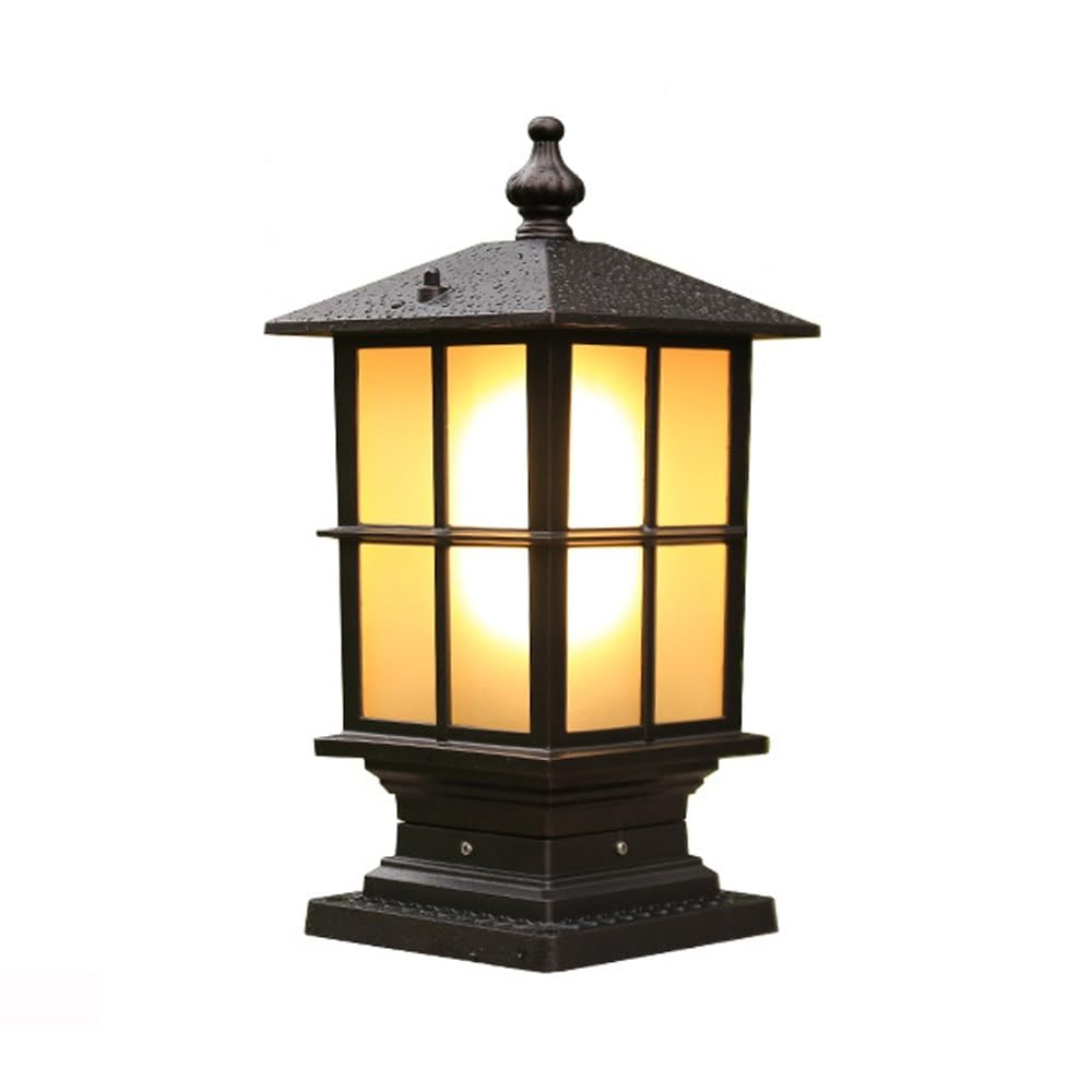 GTHTUHFD Modern Post Cap Lights, Coffee Street Lighting, Rainproof Column Lamp For Walkway, Driveway, Patio, Porch
