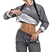 HOTSUIT Sauna Suit Women Durable Gym Workout Sauna Jacket Pants Sweat Suits, Grey, XXL