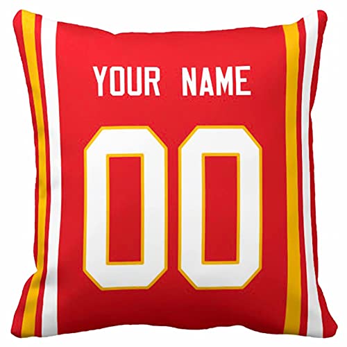 Image of ANTKING Throw Pillow 2 Pack with Custom Name and Number Personalized Gift for Men Women Boys