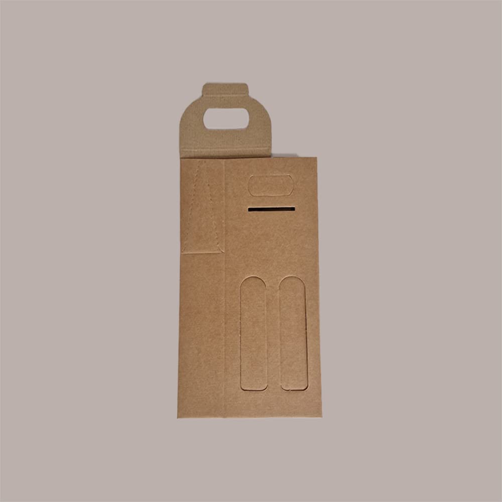 Lucgel Caja para 2 botellas de aceite o licor de 0,50 l, de papel habano liso, 130 x 65 x 335 mm de altura, 20 unidades