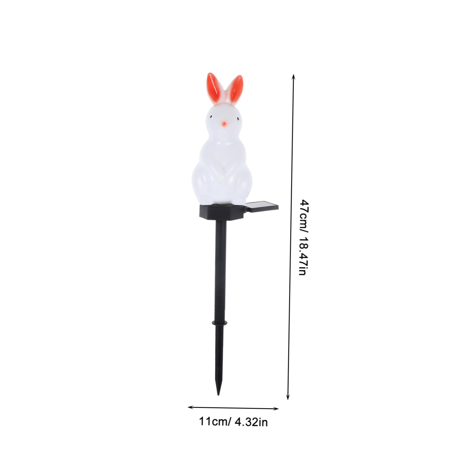 Garneck Solar Rabbit Floor Lamp Path Rabbit Lamp Object Light Cute Ground Solar Decorative Powered Outdoor Decorations Garden Bunny Easter Lights Easter Landscape Decor White Abs