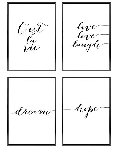 Heimlich® Premium Poster Set OHNE Bilderrahmen | 4 x DIN A3 -...