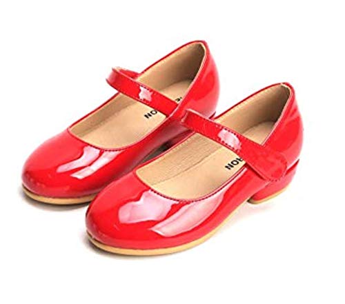 Image of THEE BRON Girls Low Heel Dress Shoes Mary Jane Party Wedding Flower Girl Pumps
