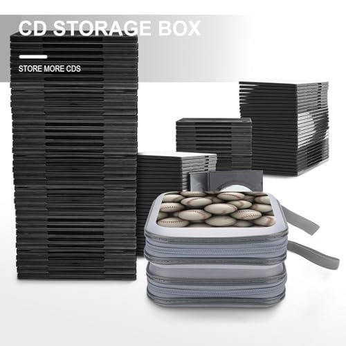 Funda para CD de béisbol rígida anticaídas para 40 DVD portátil 7