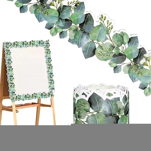 Rollo adhesivo de borde para tablón de anuncios, 15 x 7,6 cm, adhesivo de eucalipto para tablón de anuncios, fotos, puertas, ventanas, pizarras, pizarras, aulas, escuelas, decoración del hogar
