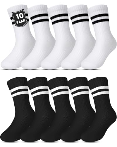 Kyopp 10 Paar Socken Kinder Jungen und Mädchen Knöchelsocken...