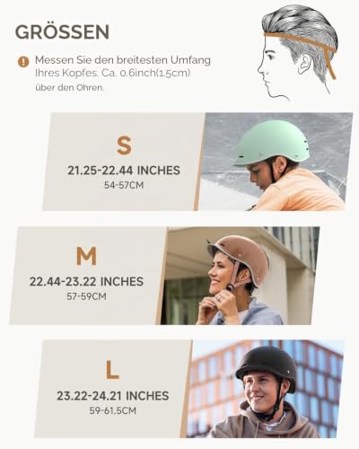Findway Fahrradhelm für Herren und Damen mit Kinnpolster, Fahrrad Helm Erwachsene mit 14 Belüftungskanäle Cityhelm… – Ansicht 3