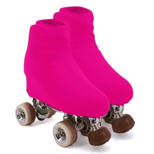 Aquilone - Cubrepatines de 100 Denier, para Patinaje, protección para Patines de Ruedas, con Punta Reforzada, para Patinaje artístico o Deportivo, Fabricada en Italia (Fucsia, 34/38)