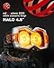 NOVSIGHT 4.5 Inch LED Pod - Red Dot Award 2025 Winner Halo Series Offroad Brake & Back Up Reverse Light Combo with Red DRL, Ultra Bright LED Pod Light for Truck Wrangler Jeep Pickup Ram SUV, 1PCS