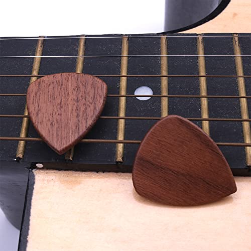 Sunydog 2pcs Bois Guitare médiator pour Guitare Acoustique ukulélé Noir Bois de Noyer - Les Beatles, Paul McCartney, John Lennon, RIngo Starr, George Harrison Sunydog 2pcs Bois Guitare médiator pour Guitare Acoustique ukulélé Noir Bois de Noyer – Image 5