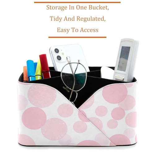 Porte-stylos rectangulaire rose à motif géométrique pour bureau