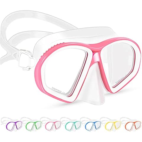 Supertrip Kids Swimming Goggles, Tempered Glass Kids Goggles with Nose Cover, Swim Goggles Diving Mask Snorkel Mask for Kids 6-14 Cover