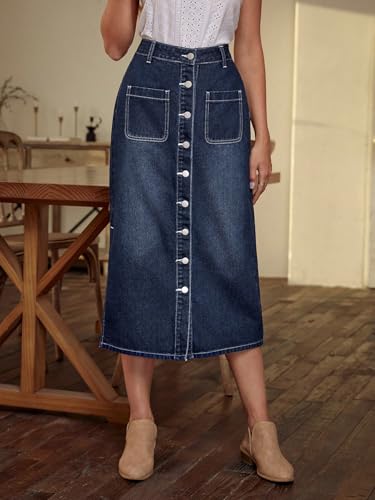 Image of KOTTY Cotton Blend Fit and Flare Skirt
