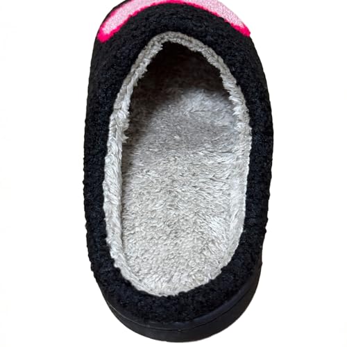 Image of Women's Men's Cute Fuzzy Heart Slippers Memory Foam Fluffy Couple Slippers Cozy House Indoor Outdoor Shoes