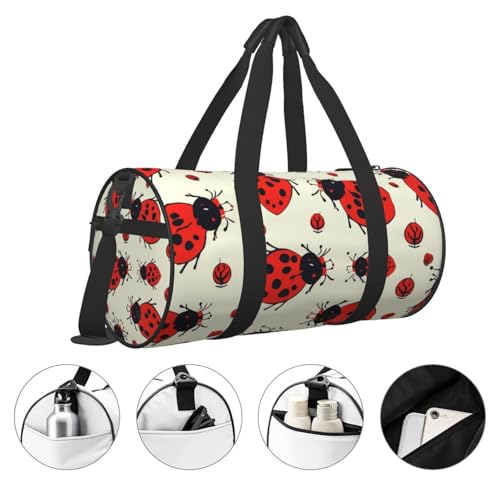 Travel Duffel Bag Lightweight Carry On Weekender Overnight Bags Red Ladybug Sports Tote Gym Backpack with Adjustable Strap Hospital Bags Foldable Luggage Bag for Women Men3