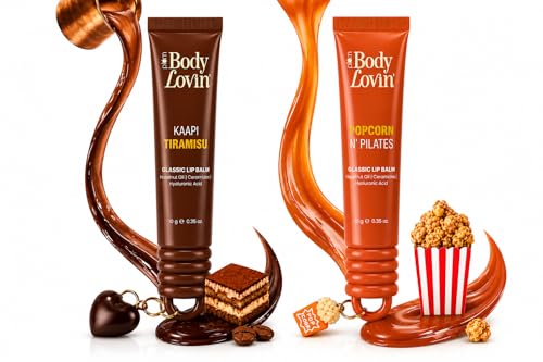 Plum BodyLovin' Glassic Lip Balm Duo | Brown Gloss Tint Lip Balms | Kaapi Tiramisu & Popcorn N' Pilates | Hydrating Lip Care | 10g Each-image-14
