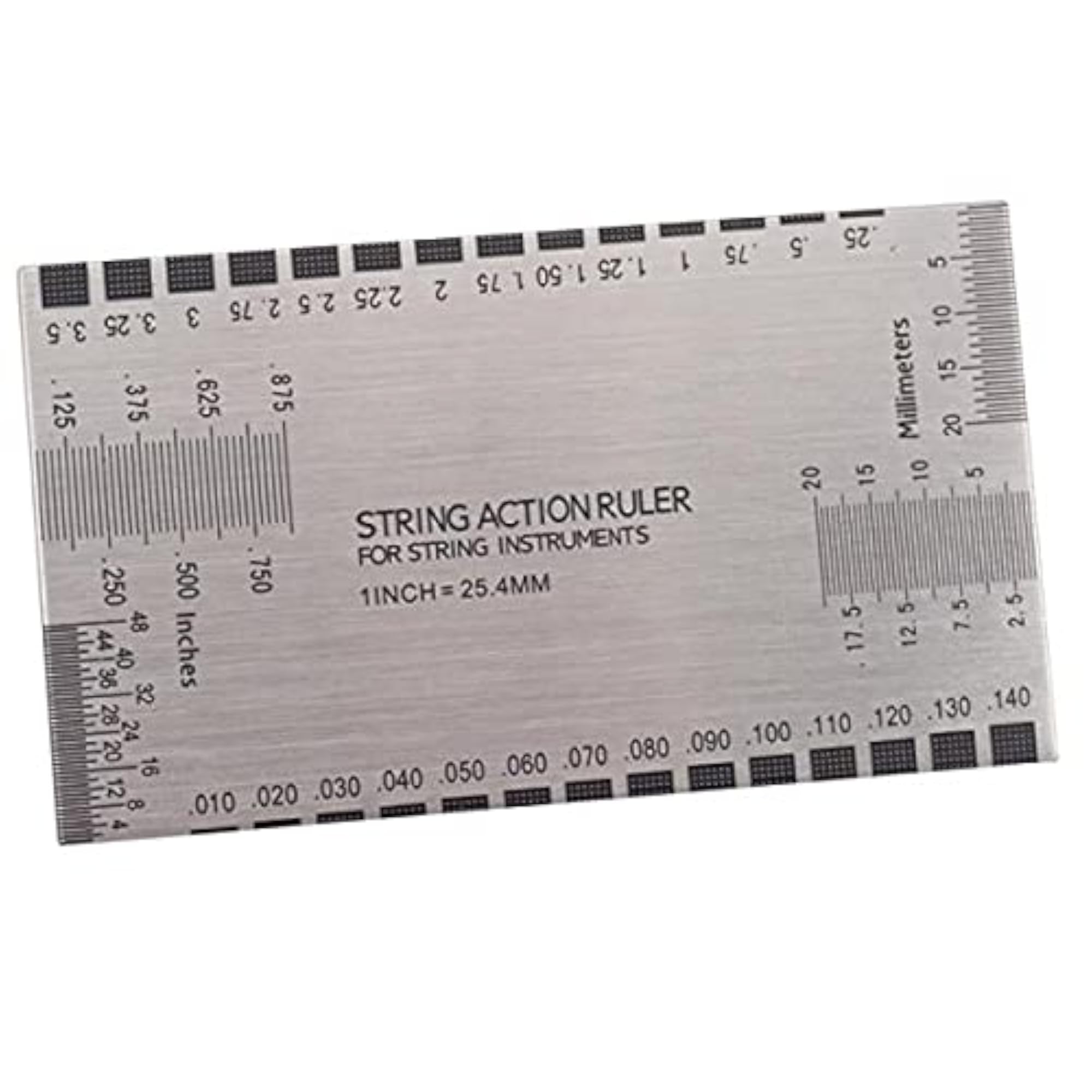 Stainless Steel String Action Ruler for Guitar Setup