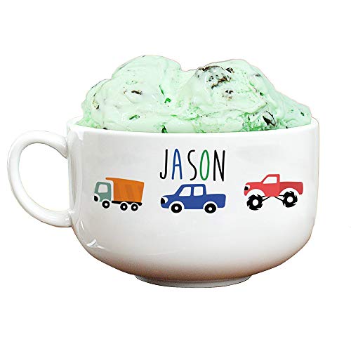 GiftsForYouNow Kid's Truck Personalized Ice Cream Bowl